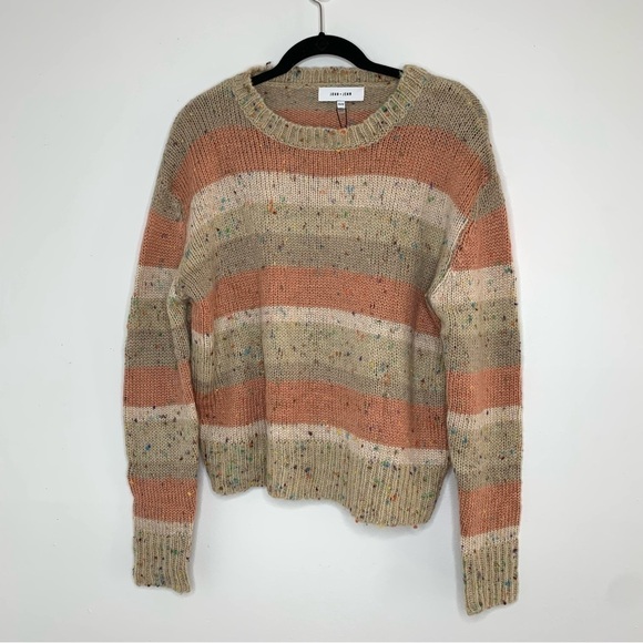 John + Jenn stripe multicolor crewneck sweater - Picture 1 of 9